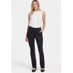 NYDJ Sz 16 Black Classic Trouser Pants Sculpt-Her Collection Compression Ponte